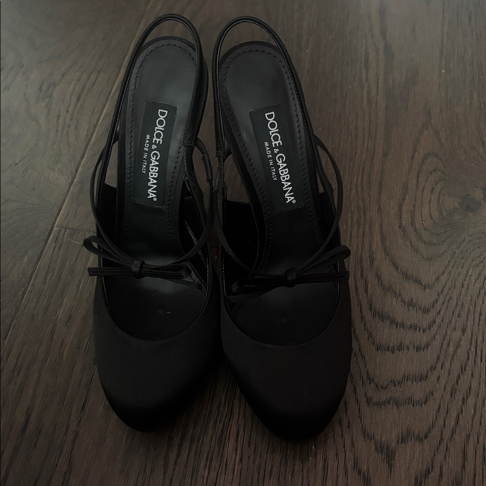 Dolce & Gabbana Black Slingback Heels